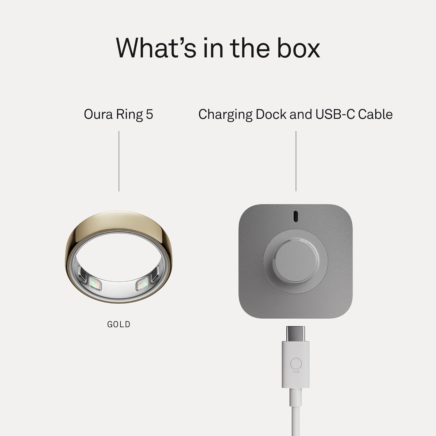 Oura Ring 5 Gold - World’s Smallest Smart Ring