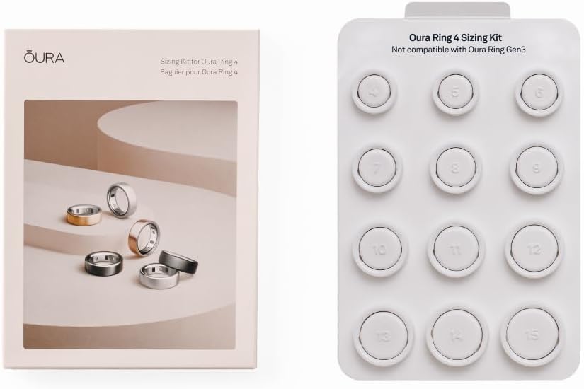 Oura - Kit de medición de tallas para anillo Oura Ring 4