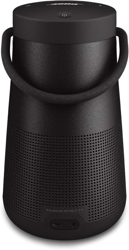 Bose SoundLink Revolve+ (Series II) Altavoz Bluetooth portátil – Altavoz inalámbrico resistente al agua con batería y mango de larga duración, color negro