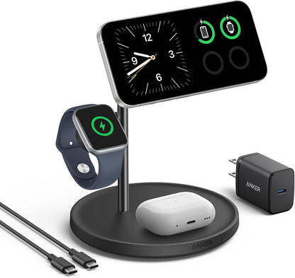 Anker MagGo Soporte de carga inalámbrico 3 en 1 compatible MagSafe