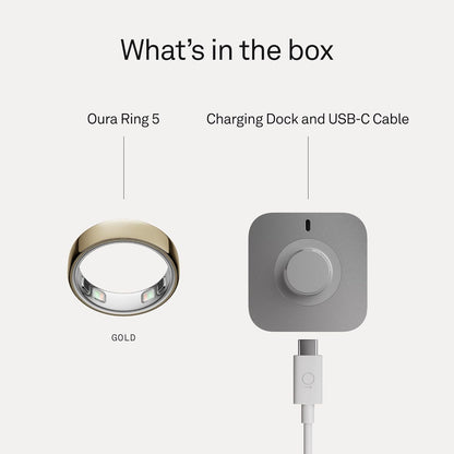 Oura Ring 5 Gold - World’s Smallest Smart Ring