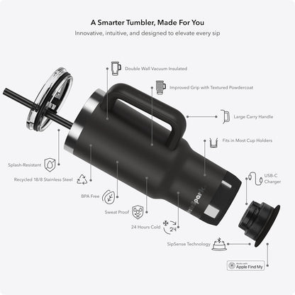 Hidrate Spark PRO 2 Smart Tumbler – Vaso inteligente de acero inoxidable aislado de 30 onzas