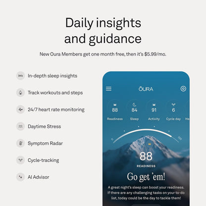 Oura Ring 5 Gold - World’s Smallest Smart Ring