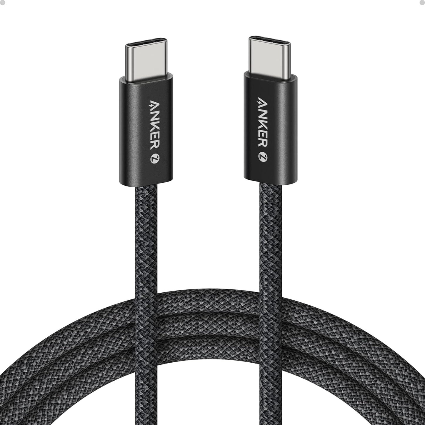 Anker Zolo USB C to USB C Cable, Braided and Dirt-Free Type-C Fast Charging Cable, Slim Connector, for iPhone 17 Series, MacBook