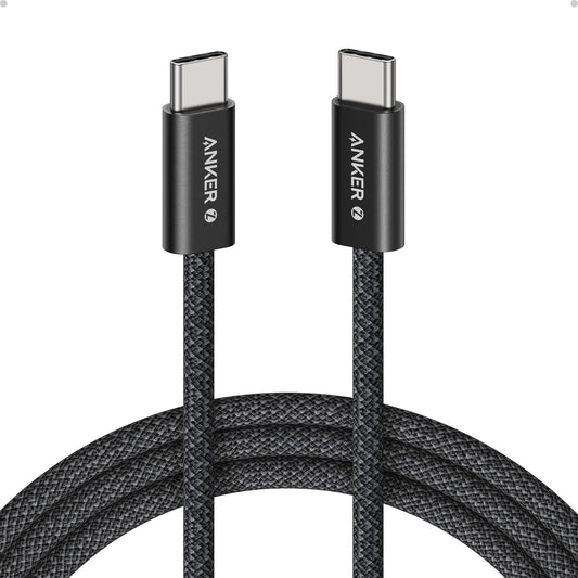 Anker Zolo USB C to USB C Cable, Braided and Dirt-Free Type-C Fast Charging Cable, Slim Connector, for iPhone 17 Series, MacBook